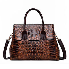 Croco Genuine Leather Handbag