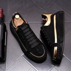 Gold Silver Rhinestone Sneakers