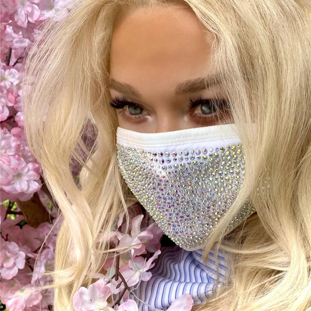 Luxury Color Rhinestone Mask