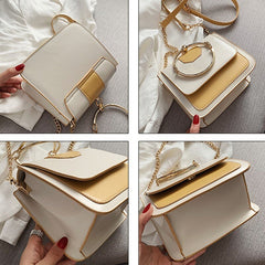 Circle Metal Handle Handbag
