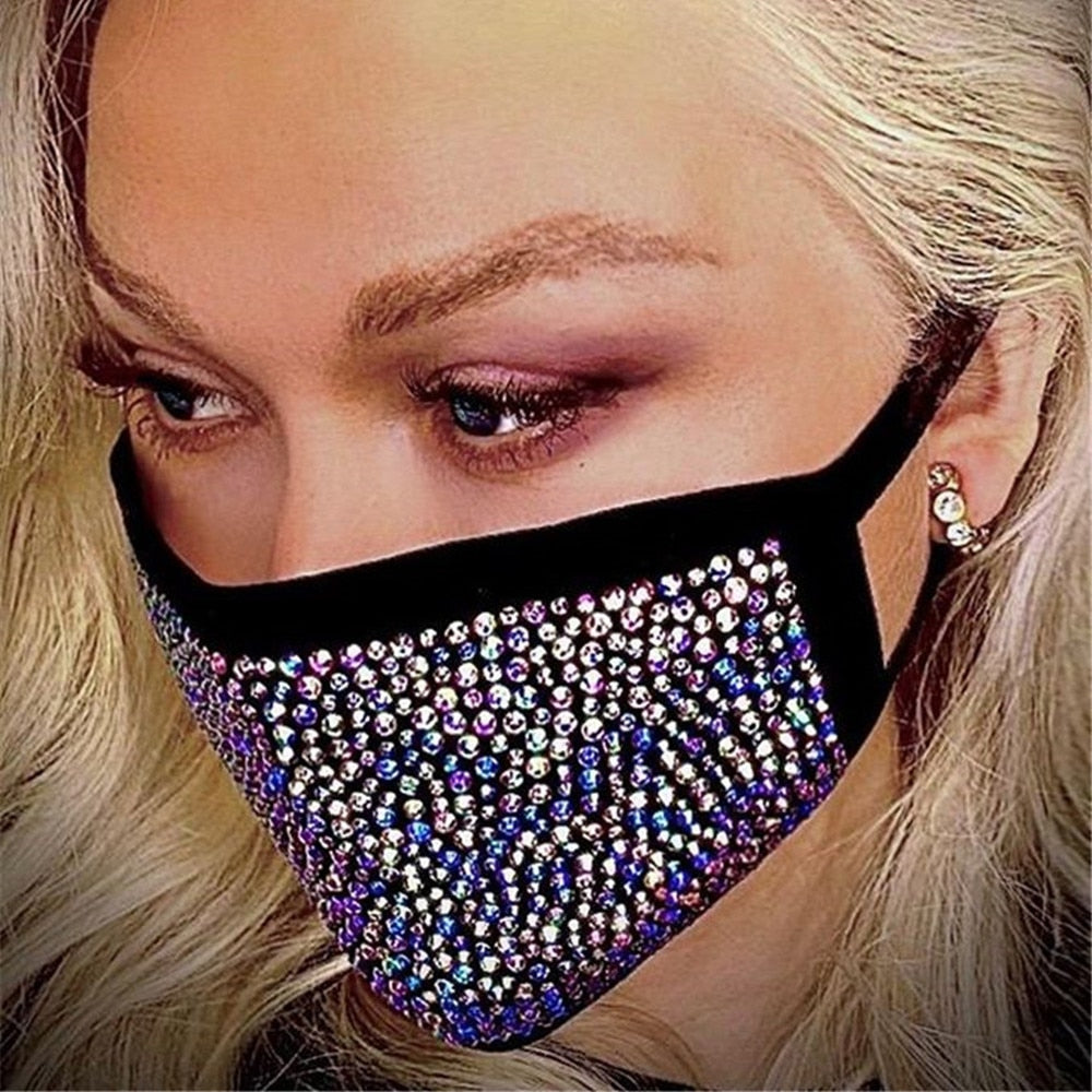 Luxury Color Rhinestone Mask