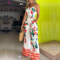 Printed sling piece Jumpsuit