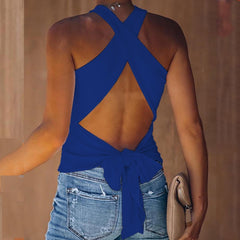 Sexy Tank Top Knotted Design