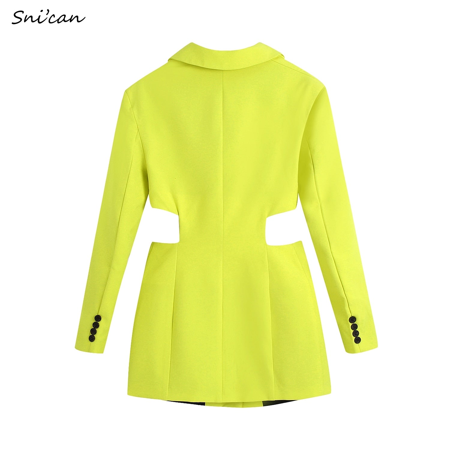 Hollow Out Waist Blazer Jacket Outwear
