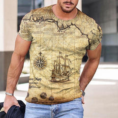 Map Printing Tee Shirt