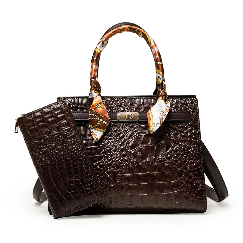 Lux Crocodile Pattern bag