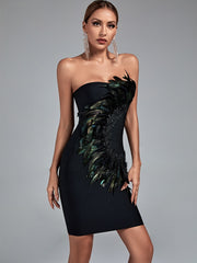 Party Club Feather Dress