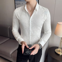 Embossed Flower Luxury Shirt