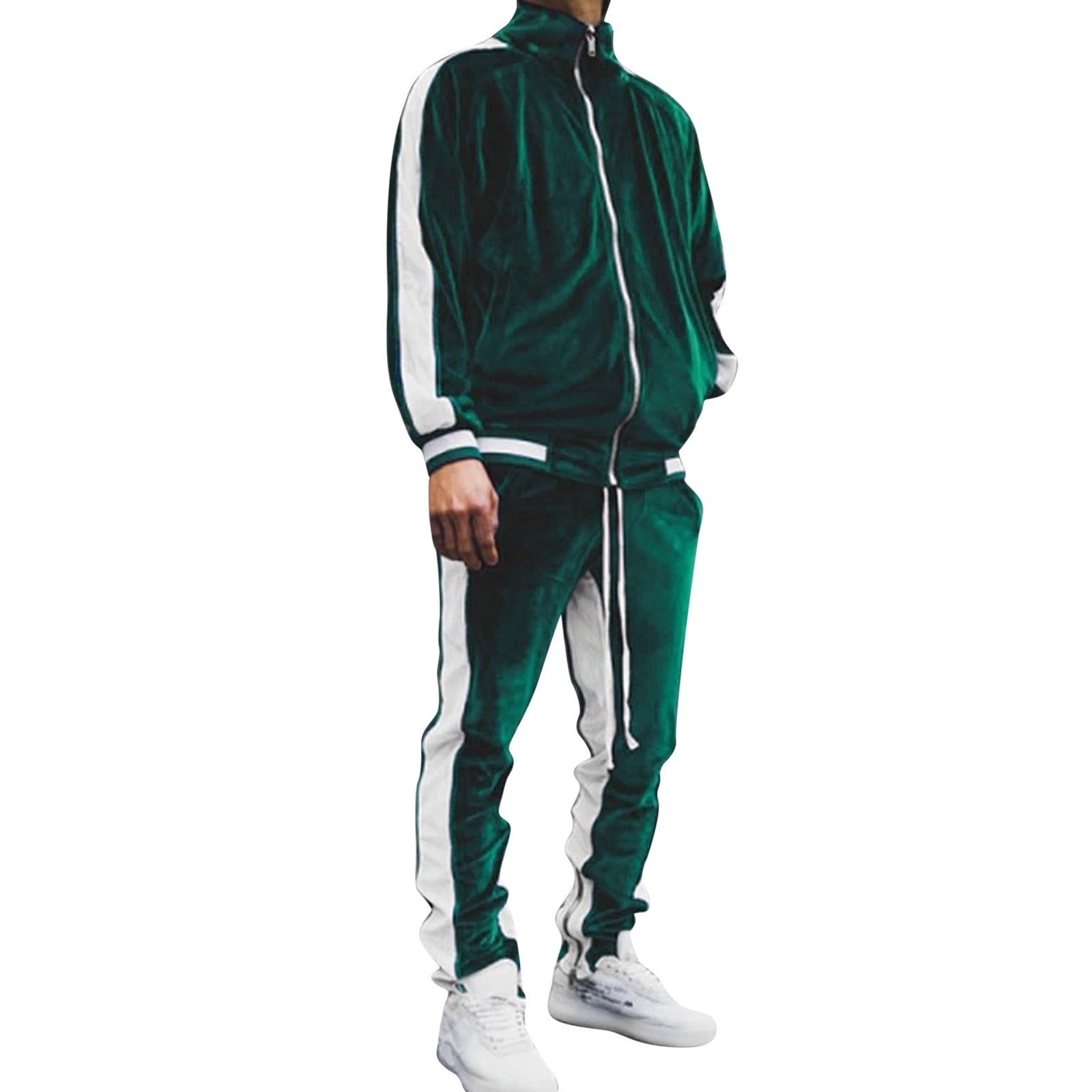 Gold Red Velvet Tracksuit