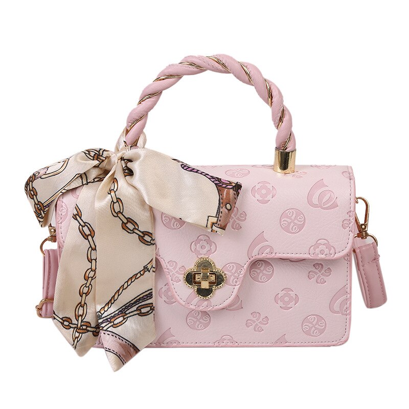 Flower Embossed PU Leather Bag