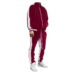 Gold Red Velvet Tracksuit