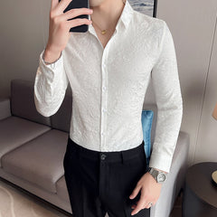 Embossed Flower Luxury Shirt