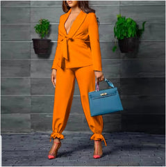 collar suit trousers
