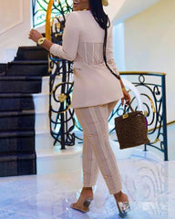 collar suit trousers
