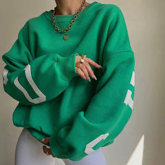Casual Print Letters Sweatshirt