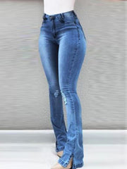 High Waist Bell-Bottom Women Jeans
