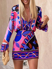 Shirt Top And Mini Skirt (2 Piece Set)