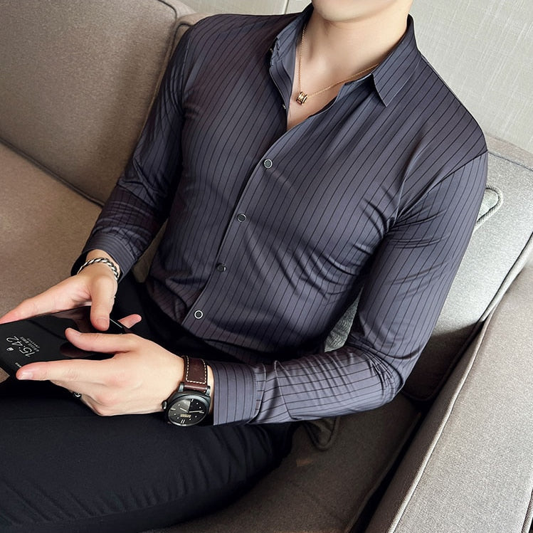Elastic Silky Party Shirt