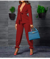 collar suit trousers