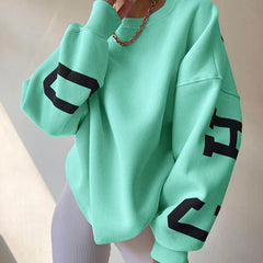 Casual Print Letters Sweatshirt
