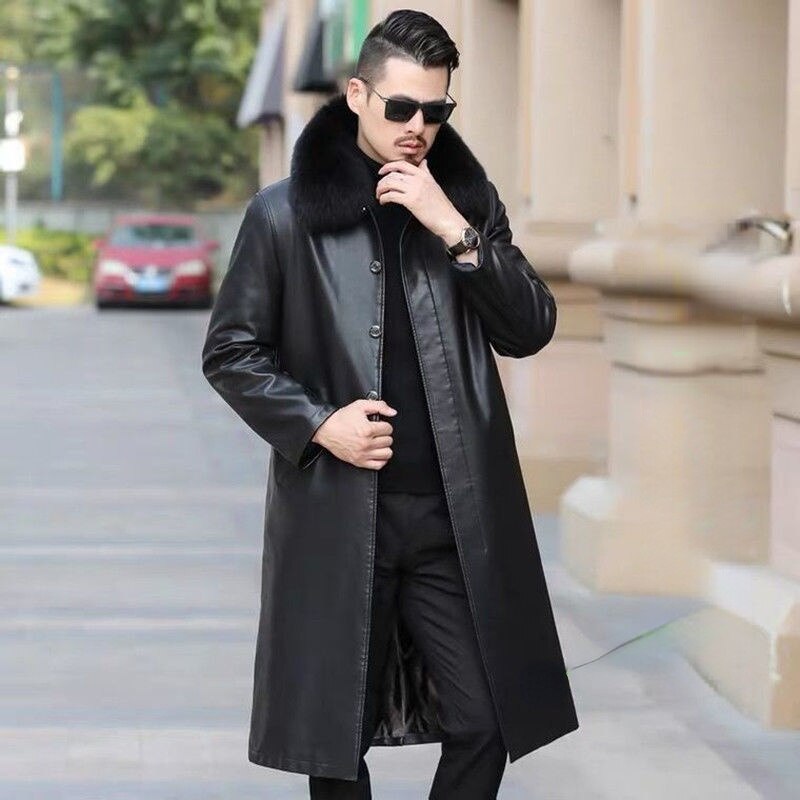 High-end Soft Thicker Leather Coat