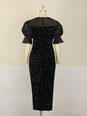 Modern Long Sequined Dress