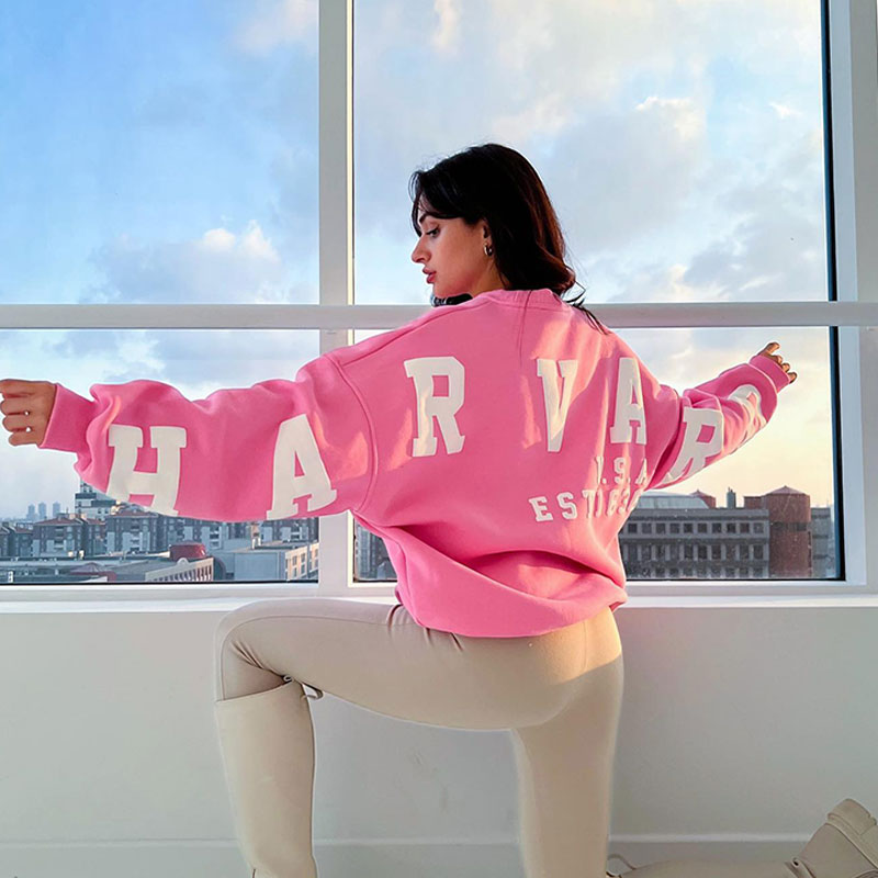 Casual Print Letters Sweatshirt