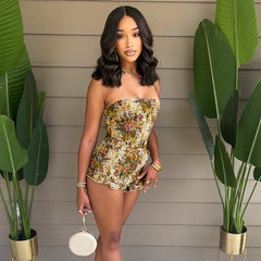Tube Top and Short 2 Piece Set
