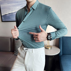 Elastic Silky Party Shirt