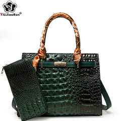 Lux Crocodile Pattern bag
