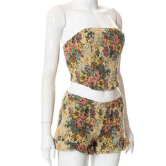 Tube Top and Short 2 Piece Set