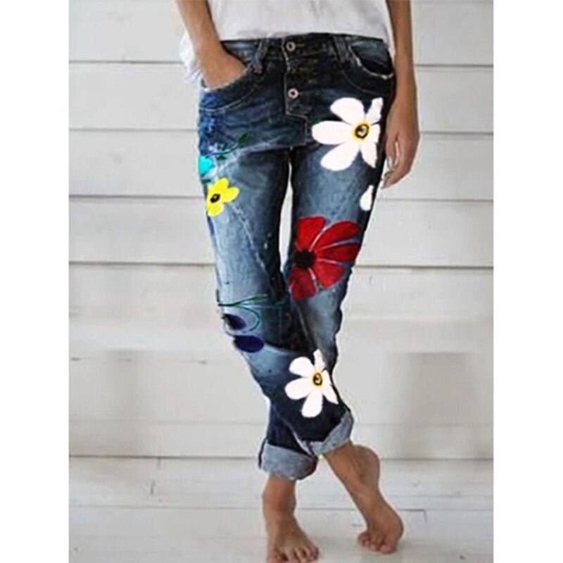 Female Print Pattern Jeans