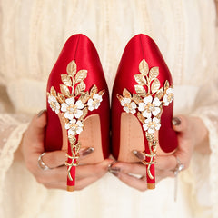Elegant Silk Designer Shoes