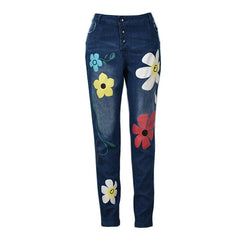Female Print Pattern Jeans