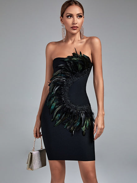 Party Club Feather Dress