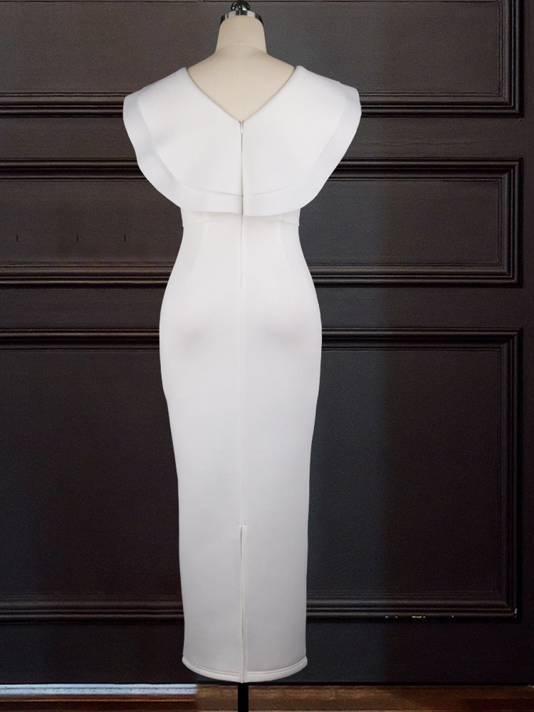 Great Dress Ruffle V Neck