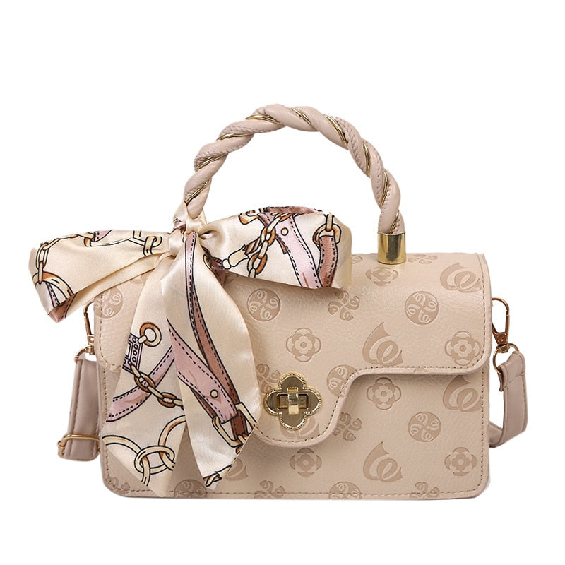 Flower Embossed PU Leather Bag