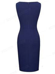 Round Neck Plain Work Dress