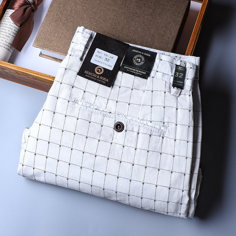 Regular Fit Plaid Pants
