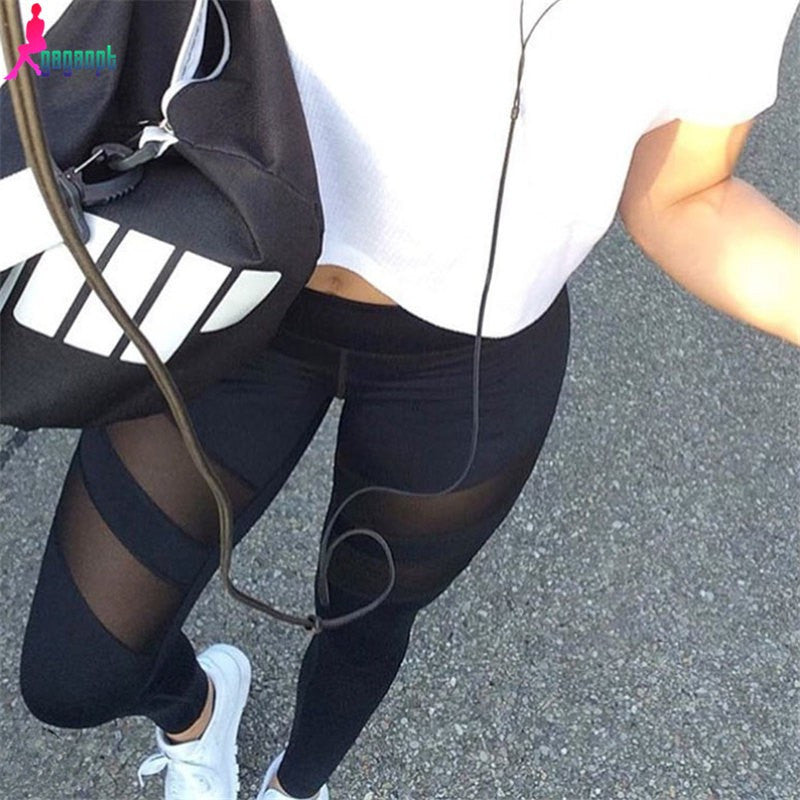 Sexy Mesh High Waist Slim Jogger Pants