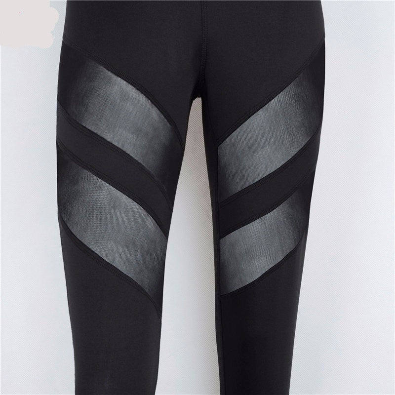 Sexy Mesh High Waist Slim Jogger Pants