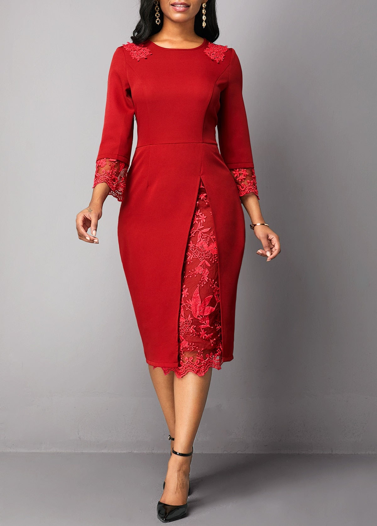 Embroidered Lace Dress