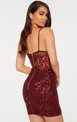 Sparkling V neck dress