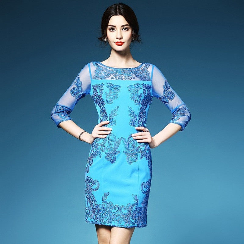 Luxury Elegant embroidery dress