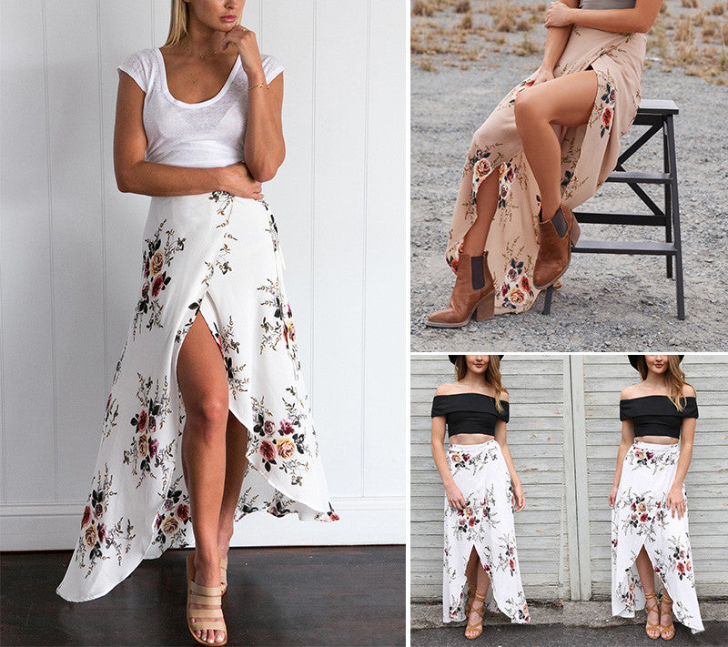 Floral  long skirt