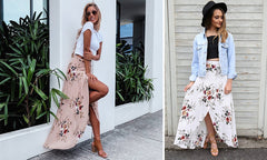 Floral  long skirt