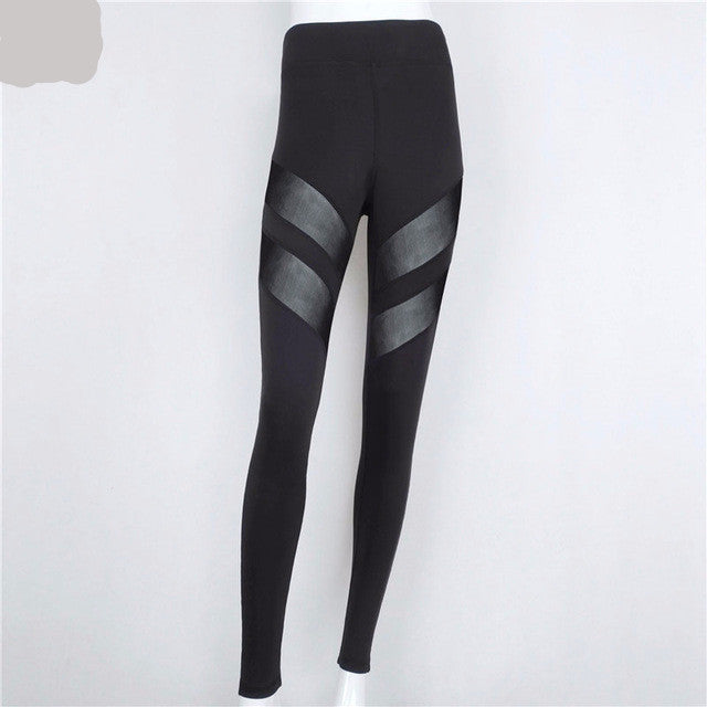 Sexy Mesh High Waist Slim Jogger Pants