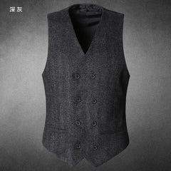 Double Breasted Men Vest