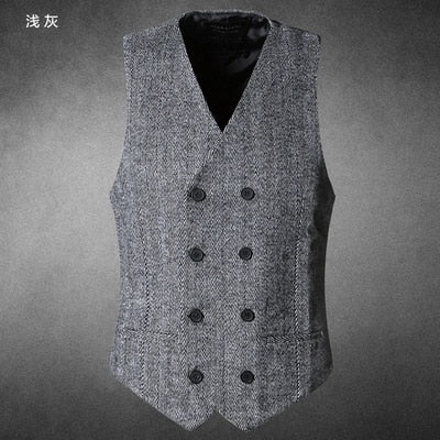 Double Breasted Men Vest