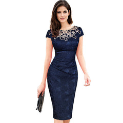 Classy embroidery Vintage Party Dress